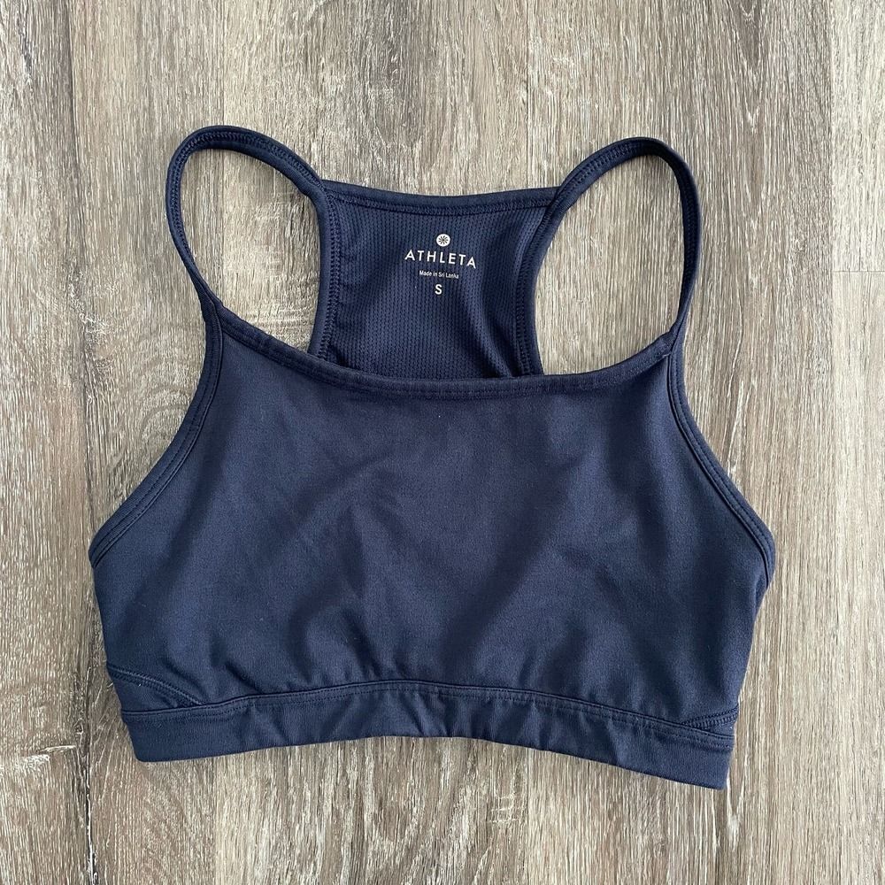 Athleta Navy Blue Sports Bra - Size: Small
